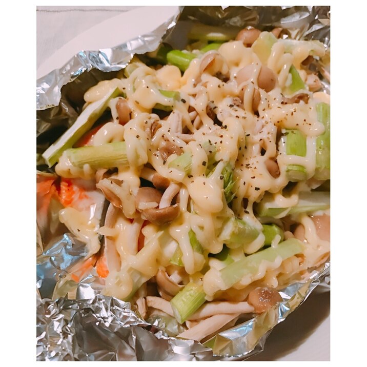 トースターで10分!鮭&アスパラのマヨネーズ焼き♪